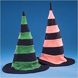 STRIPED HALLOWEEN WITCHES HAT