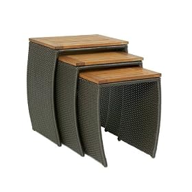 Plateau Nesting Accent Tables Set by Outback Chair