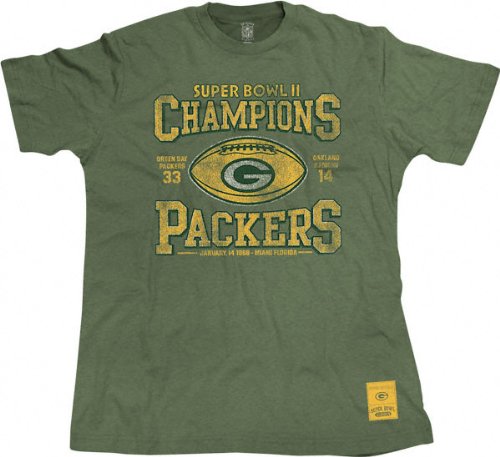 Buy Green Bay Packers Super Bowl II Champion Commemorative Vintage T-Shirt