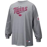 Nike Minnesota Twins Ash Practice Long Sleeve T-shirt