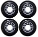 Black Blank 72mm 82A Inline OUTDOOR Skate Wheels 4-Pack