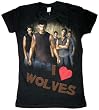 Twilight Saga New Moon I Love Wolves Black Juniors T-shirt