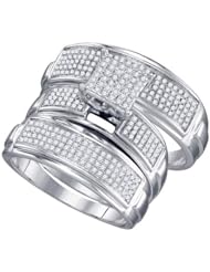 0.69CT DIAMOND MICRO PAVE TRIO SET