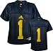 Michigan Wolverines Youth -No. 1- Replica Chase Football Jersey