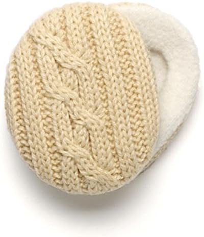 Earbags Bandless Fleece Ear Warmers,Small,Tan Cable
