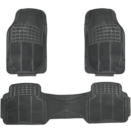 OxGord 3pc Ridge Floor Mats for Jeep Liberty, Black