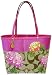 Coach Signature Pink Stripe Floral Tote