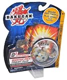 Bakugan Battle Brawlers Bakupearl Bakuclear Series Booster Pack - Haos Grey Rattlenoid with 1 Ability Card and 1 Metal Gate Card