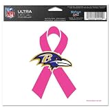 Baltimore Ravens Breast Cancer Awareness 4x6 Ultra Decal
