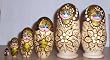 Russian Nesting Doll Woodburn wood burn wood burning 5 pcs / 4 in tall (baby doll &frac12; in) * Item #jj.105.1