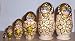 Russian Nesting Doll Woodburn wood burn wood burning 5 pcs / 4 in tall (baby doll &frac12; in) * Item #jj.105.1