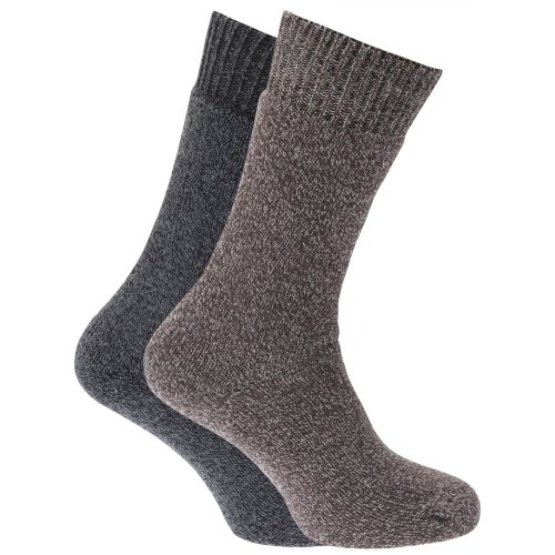 Mens Heavy Weight Boot Socks With Terry Cushioning (Pack Of 2)