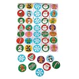 ~ 5 Rolls ~ Christmas / Holiday Stickers ~ 100 Stickers Per Roll ~ 500 Stickers Total ~ Approx. 1.5" ~ New ~ Gingerbread Man, Santa, Snowflake, Penguin, Christmas Tree, Candy Cane, Snowman, More...
