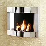 IMAGE OF Southern Enterprises Stainless Steel Wall Mount Gel Fireplace