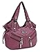 Scarleton Purses for Women, Top Handle Hobo Tote Bag, Faux Leather Satchel Shoulder Bag Large, H147616 - Purple