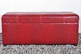 Design Sitzbank mit Aufbewahrung 'Triumph' Rot