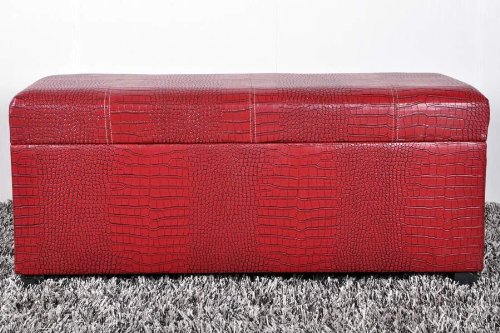 Design Sitzbank mit Aufbewahrung 'Triumph' Rot