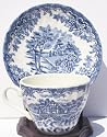 Churchill Fine English China Teacup and Saucer Brook Blue