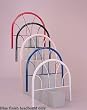 Twin Size Metal Headboard with Fan Style in Blue Finish