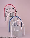 Twin Size Metal Headboard with Fan Style in Blue Finish