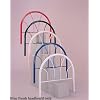 Twin Size Metal Headboard with Fan Style in Blue Finish