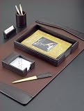Brown Leather Desk Set