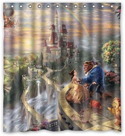 snow kiss 2016 New Customed Beauty and Beast Fashion Home Living Waterproof Bathroom Decor Shower Curtain Good Gift 168x183cm U20-1