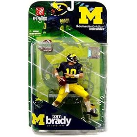 McFarlane Toys NCAA COLLEGE Football Sports Picks Series 1 Action Figure Tom Brady (Michigan Wolverines)
