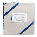 Organic Cotton Ultimate Receiving Blanket with Skipper Blue Trim by SwaddleDesigns