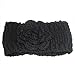 TOOGOO Black Ladies Chunky Flower Head Wrap Hand Knit Head Band Ear Warmers
