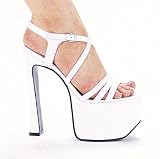 Women's 6 1/2 Inch Heel Strappy Sandal With Ankle Strap