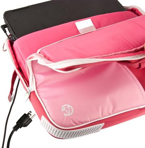 15' PINK & WHITE Messenger Laptop Bag Case for Samsung Series 3 NP305V5A1