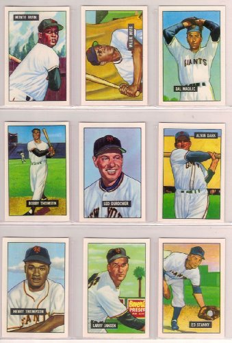 1951 New York Giants Bowman Baseball Reprint Team Set (Willie Mays Rookie) (LEO DUROCHER) (MONTE IRVIN) (SAL MAGLIE) (BOBBY THOMSON)