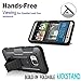 HTC One M9 Case, Starshop Full Protection Dual Layers Hybird Case with Kickstand and Locking Belt Swivel Clip + Premium Screen Protector Black