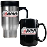 NBA Portland Trailblazers Travel Mug & Ceramic Mug Set