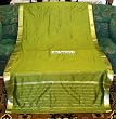 2 Rod Pocket Olive Green Indian Silk Sari Panels, Saree Curtains - India