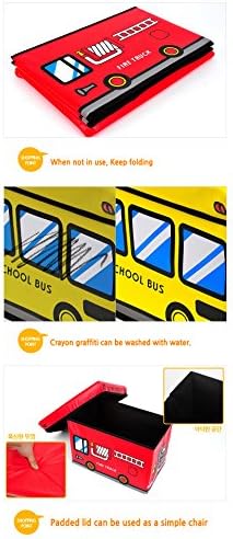 Kid Bus Box Toy Chest (Chair) #02 Little School Bus