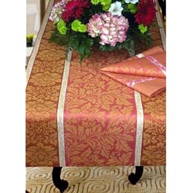 Runner 90-inch Length, European Jacquard Linen-Cotton, Tiffany by Armani International by Armani International