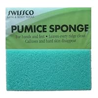 Swissco Pumice Sponge Block for Hands and Feet, Removes Hard or Callused Skin From Hands and Feet with or Without Soap
