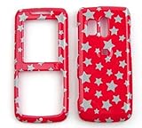 Samsung Messenger R450/R451 (Straight talk) Glitter Stars on Hot Pink Hard  ....
