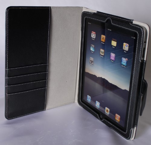 Apple iPad PU Leather Portfolio Book Jacket / Folio for Apple iPad 3G WiFi, 16gb, 64gb, made by Gilsson (Black) SPECIAL HOLIDAY PROMO PRICE ! Best iPad Case Available !