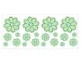 Cosmo Girl Flirt Blue Green Retro Flower Wall Stickers