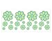 Cosmo Girl Flirt Blue Green Retro Flower Wall Stickers