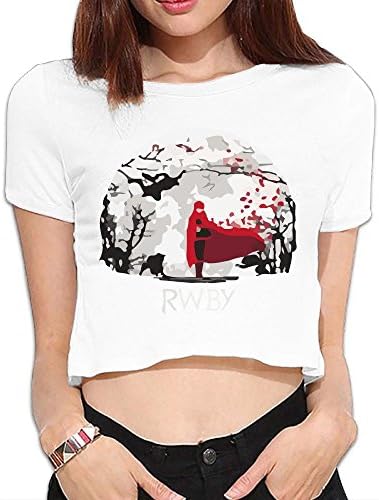 RCJI Women's RWBY Beowolf Moon Full Moon Exposed Navel Tee White M