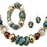 Bracelet Earrings Set Pendant Necklace