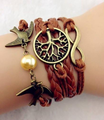 Multi Choice-Vintage Style Leather Rope Love Bracelet