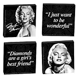Marilyn Monroe 4 Piece Wood Tile Magnet Set