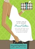Belly Baby Shower - Green (Afr. Amer) Invitations