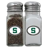 Review Bergamot  / Michigan State Spartans NCAA Logo Salt/Pepper Shaker Set
