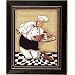 Fat Pastry Chef III Hat Framed Art Kitchen Print Picture